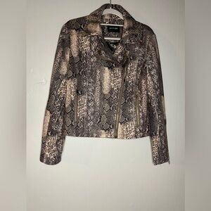 Dolce Cabo snake print‎ moto jacket
